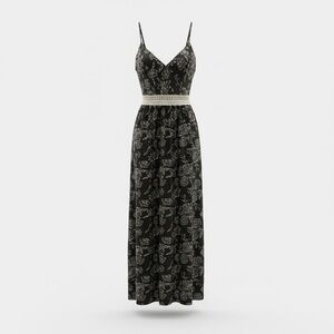 Justify Floral Maxi Dress with Lace Waist · Boho Summer Vacation · Large